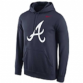 Men's Atlanta Braves Nike Logo Performance Pullover Hoodie - Navy Blue,baseball caps,new era cap wholesale,wholesale hats